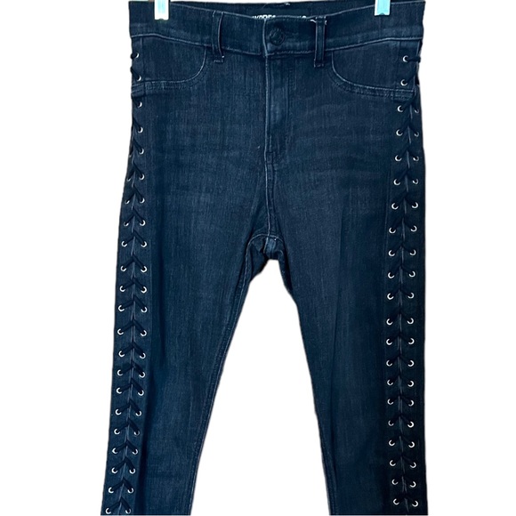 Express Black Denim High Rise Legging -Jeans! Size 4R - Picture 6 of 14